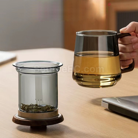 礼品订购茶泡玻璃杯广告