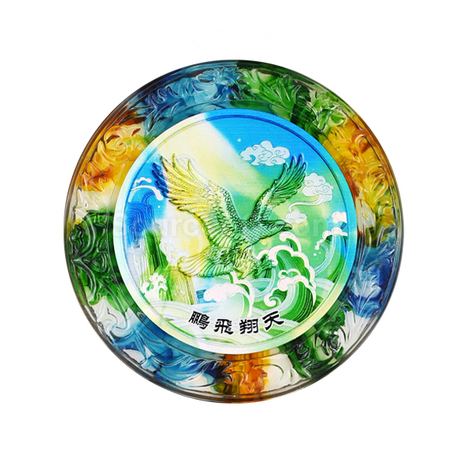 礼品订购琉璃实木奖牌广告