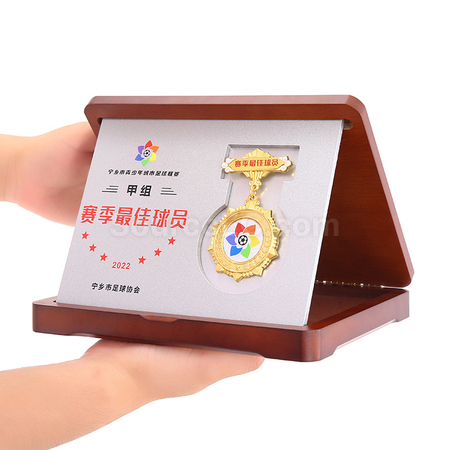 礼品订购可折叠木质奖牌广告