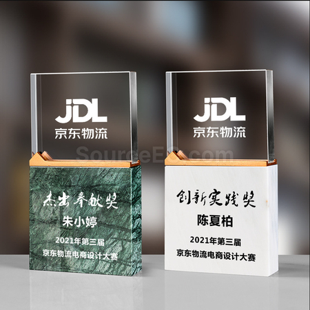 创意大理石水晶座