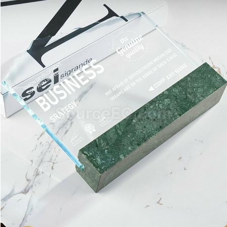 礼品订购创意大理石水晶座广告