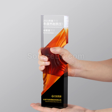 礼品订购琉璃水晶座广告