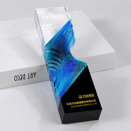 礼品订购琉璃水晶座广告