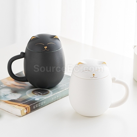 礼品订购招财猫泡茶杯广告