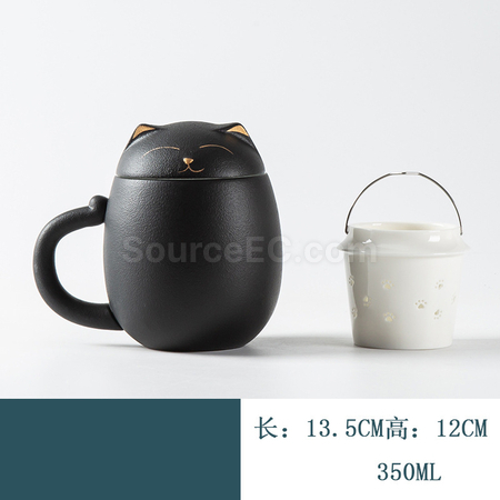 礼品订购招财猫泡茶杯广告