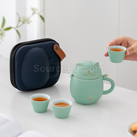 礼品订购招财猫泡茶杯广告