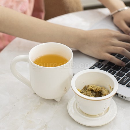 礼品订购招财猫泡茶杯广告