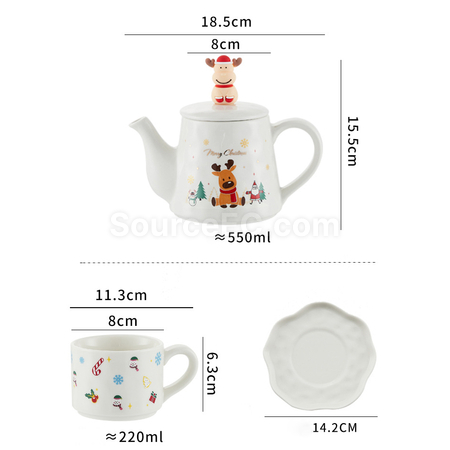 礼品订购一壶两杯圣诞套装广告