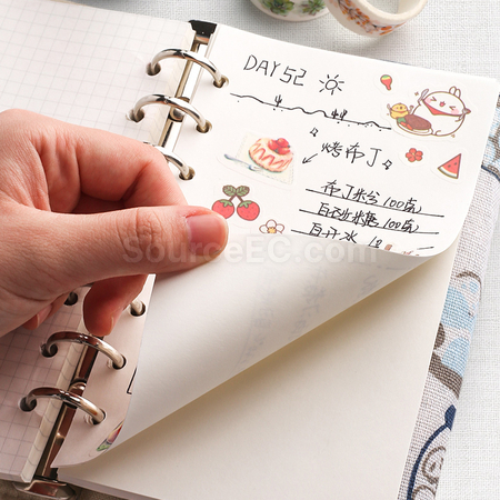 礼品订购复古布艺活页手账本广告