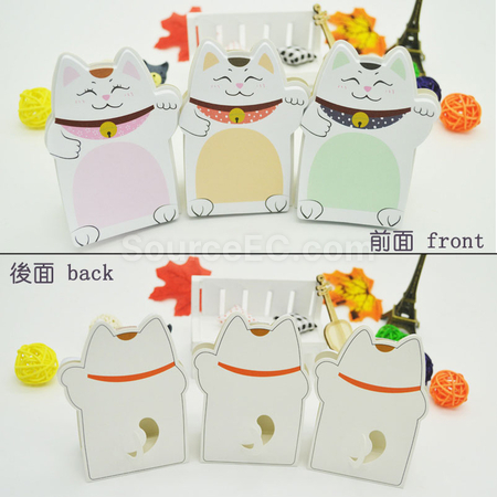 礼品订购可爱招财猫便签广告