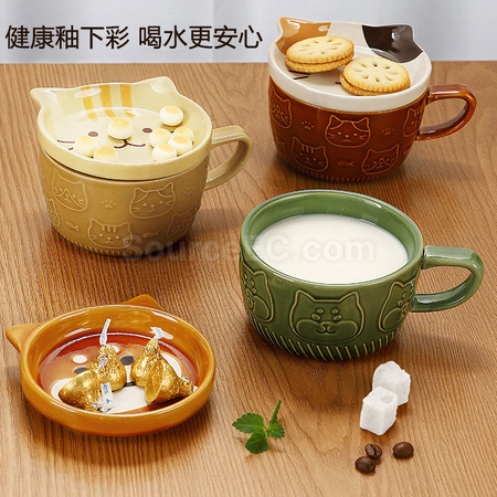 礼品订购日式碗盖杯广告