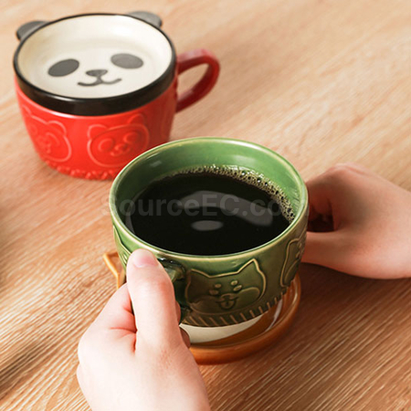 礼品订购日式碗盖杯广告