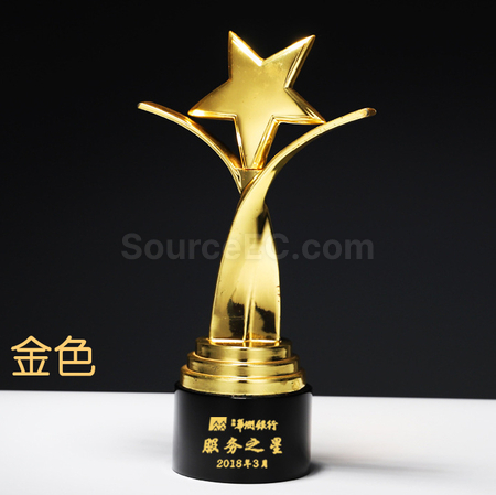 礼品订购金属五角星水晶杯广告