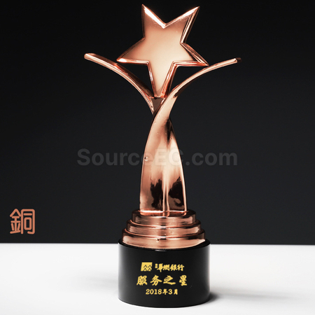 礼品订购金属五角星水晶杯广告