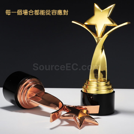 礼品订购金属五角星水晶杯广告