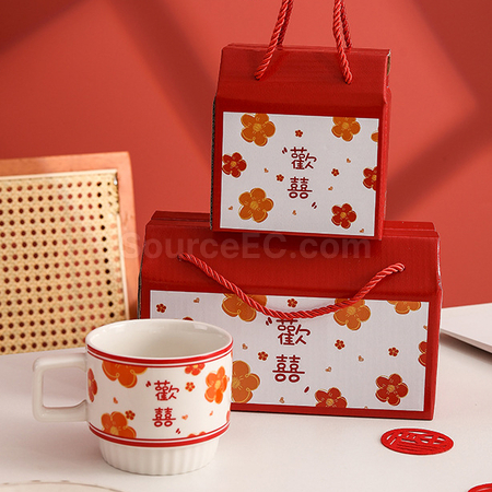 礼品订购欢喜毛巾咖啡杯套装广告