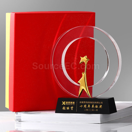 礼品订购水晶奖座广告