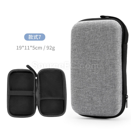 礼品订购牛津布耳机保护盒码数产品数据线硬壳收纳包广告