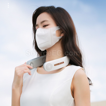 礼品订购无叶挂脖风扇广告