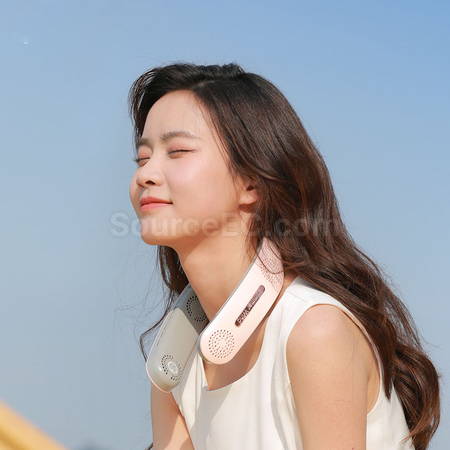 礼品订购无叶挂脖风扇广告
