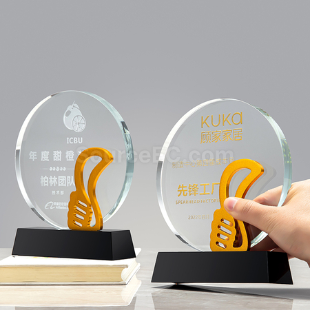 礼品订购金属水晶座广告
