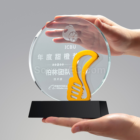 礼品订购金属水晶座广告