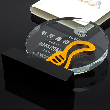 礼品订购金属水晶座广告