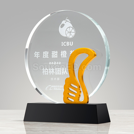 礼品订购金属水晶座广告