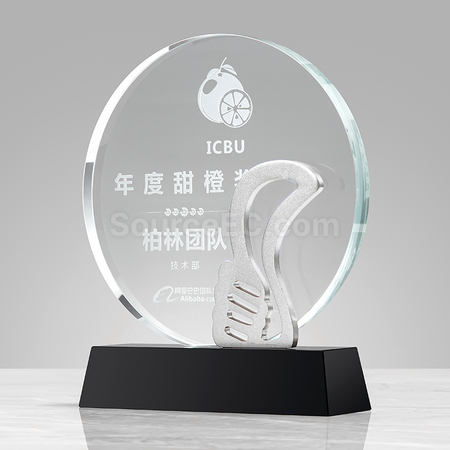 礼品订购金属水晶座广告