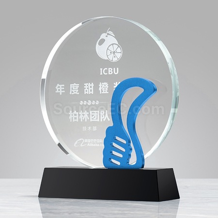 礼品订购金属水晶座广告
