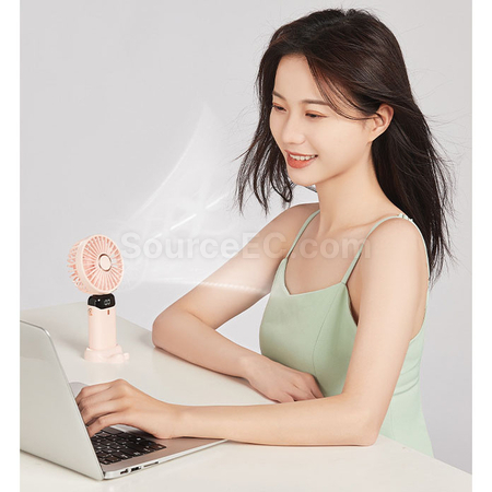 礼品订购智能数显便携风扇广告