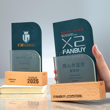 礼品订购水晶奖座广告