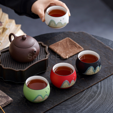 礼品订购陶瓷茶杯套装广告