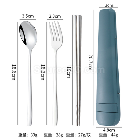 礼品订购便携不锈钢餐具套装广告