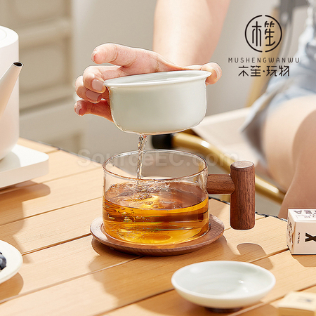 礼品订购泡茶玻璃杯广告