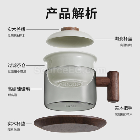 礼品订购泡茶玻璃杯广告