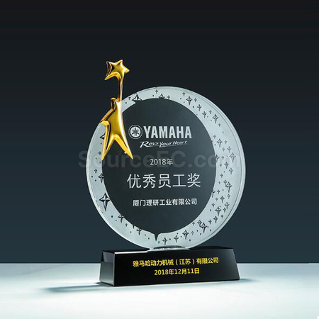 礼品订购创意金属水晶座广告
