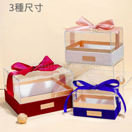 礼品订购蝴蝶结透明亚加力礼盒广告