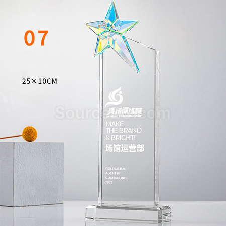 礼品订购炫彩水晶奖座广告