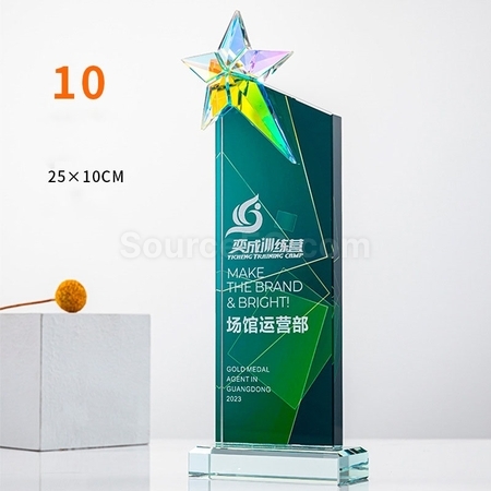 礼品订购炫彩水晶奖座广告