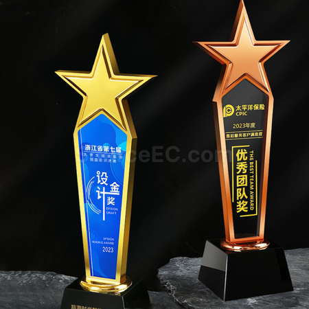 礼品订购金属水晶座广告