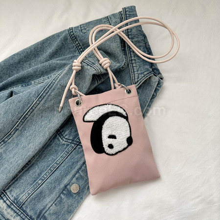 礼品订购熊猫轻便斜挎袋广告