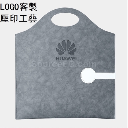 礼品订购PU手提平板文件袋广告