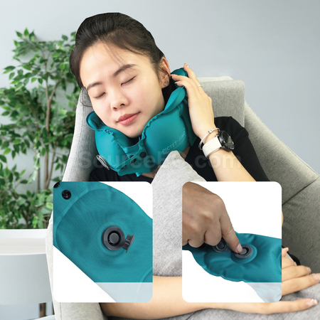 礼品订购充气颈枕广告