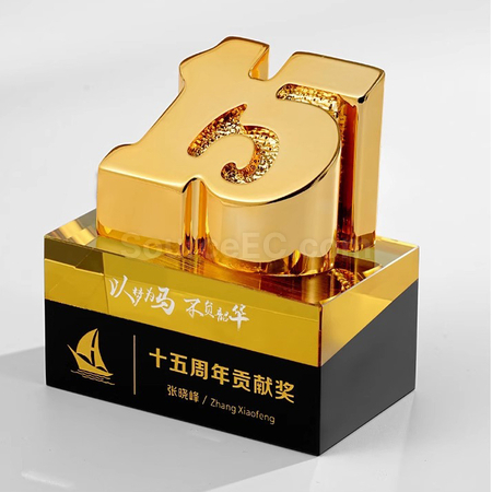 礼品订购树脂水晶奖座广告