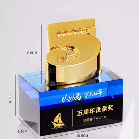 礼品订购树脂水晶奖座广告