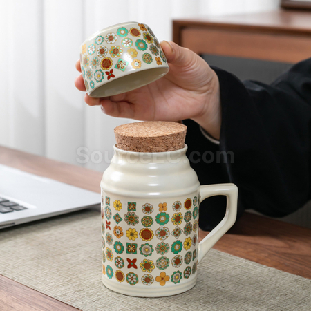 礼品订购大容量陶瓷保温杯广告