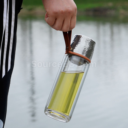 礼品订购双层加厚磁吸玻璃杯广告
