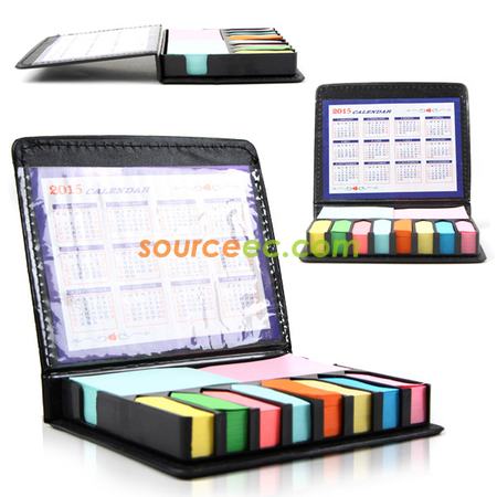 礼品订购带日历PU便签盒广告
