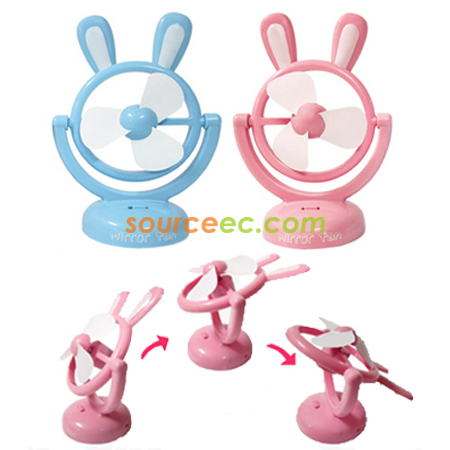 礼品订购Mini USB 兔仔风扇广告